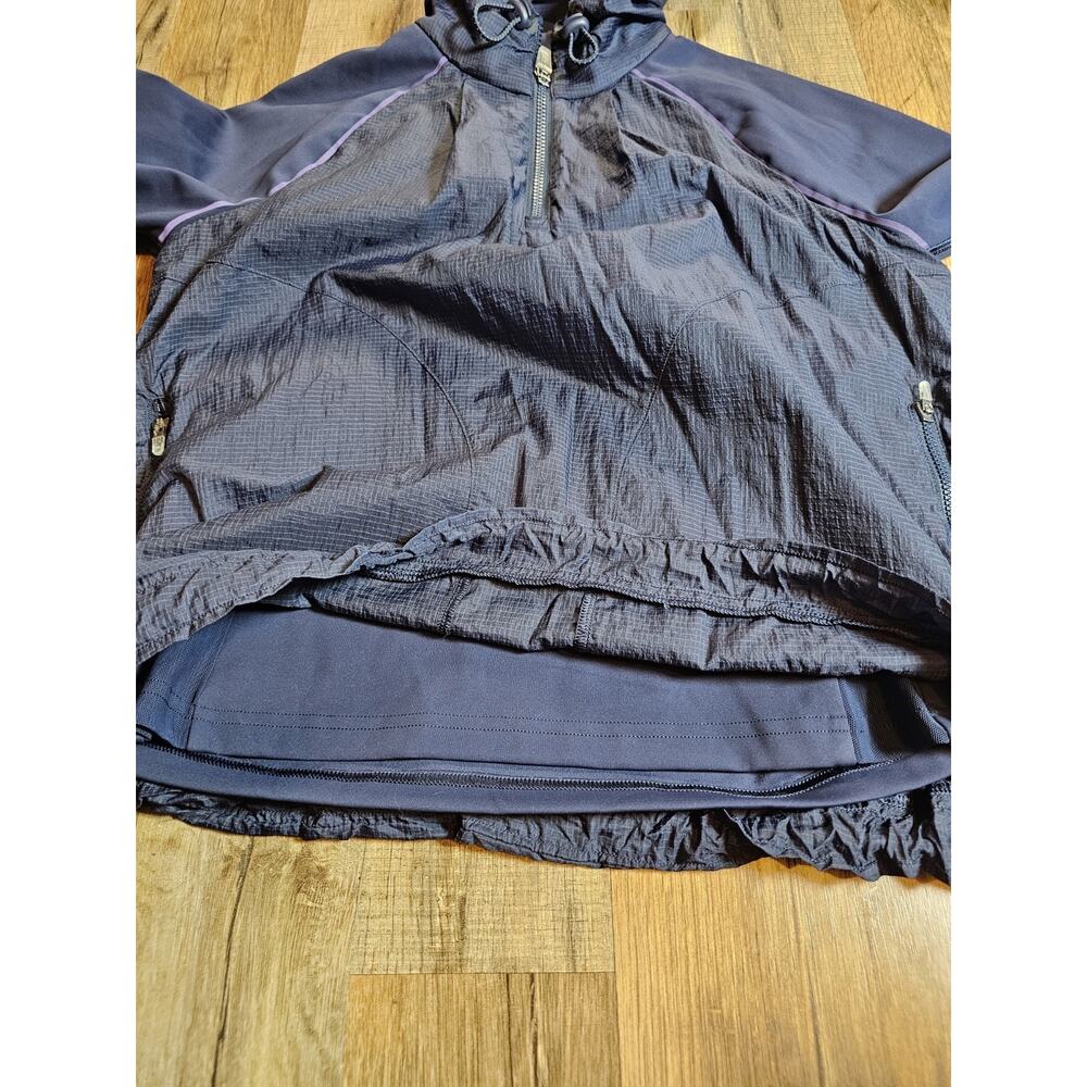 Outdoor Voices Navy Blue FrostKnit Hoodie Quarter Zip Jacket Women's XS - Picture 9 of 10